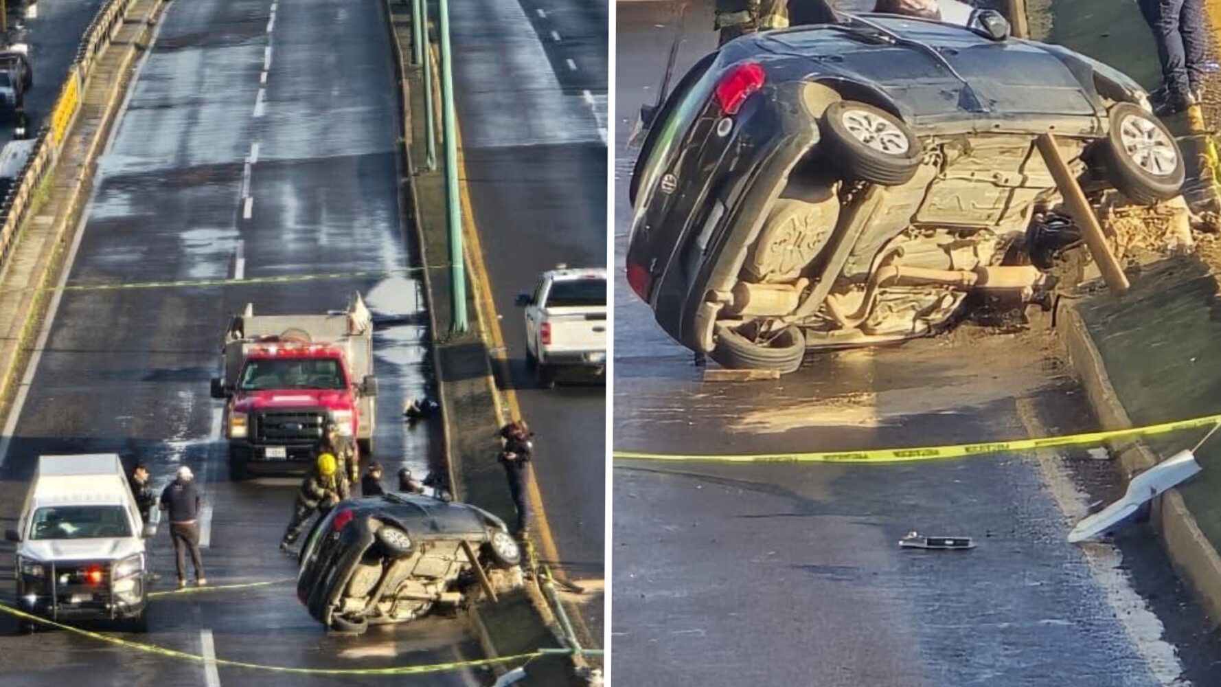 Muere joven conductor tras volcadura en el puente Macuiltépetl, en Xalapa
