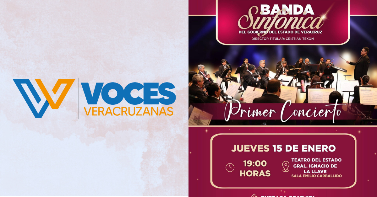 La Banda Sinfónica del Gobierno del Estado de Veracruz ofrecerá su primer concierto de 2026
